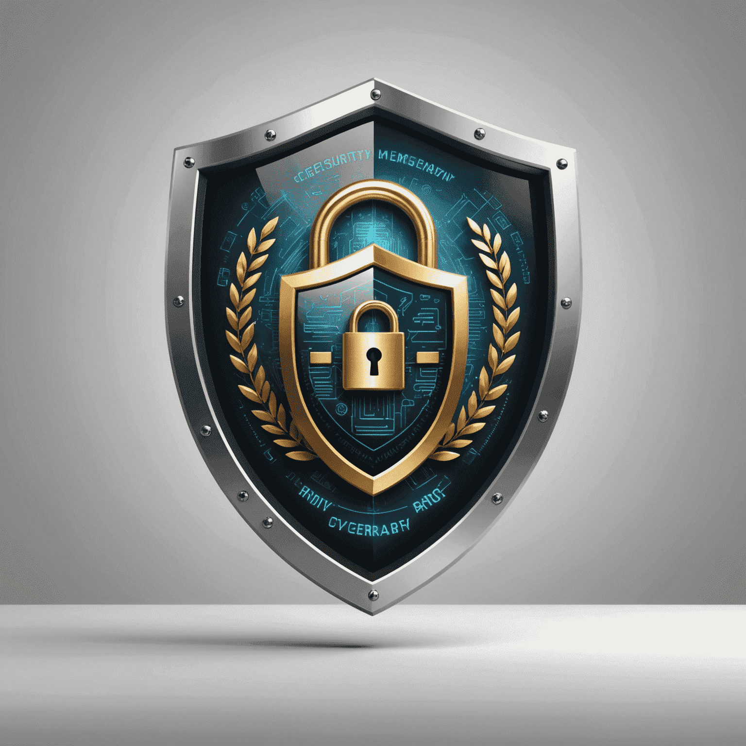 A secure digital banking interface with a lock icon and a shield, symbolizing cybersecurity measures in online banking